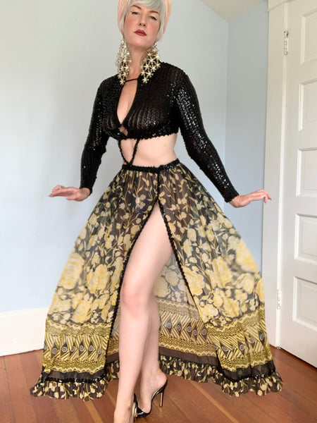 1960s Custom Made Las Vegas Showgirl Gown