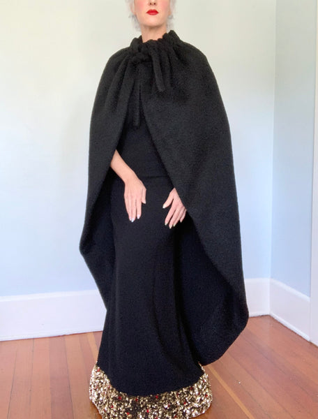 Documented Couture A/W 1964 “Yves Saint Laurent” Mohair Cocoon Cape