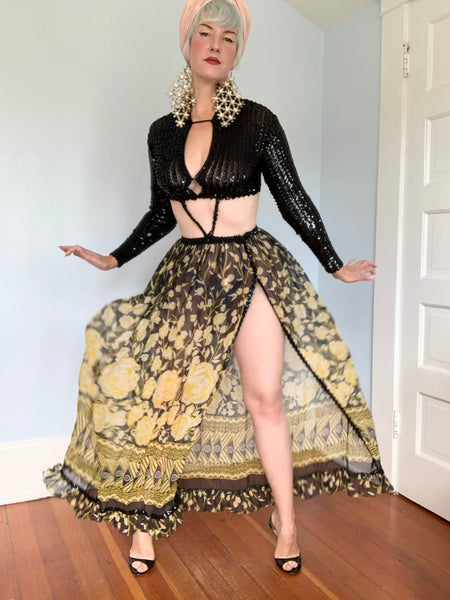 1960s Custom Made Las Vegas Showgirl Gown