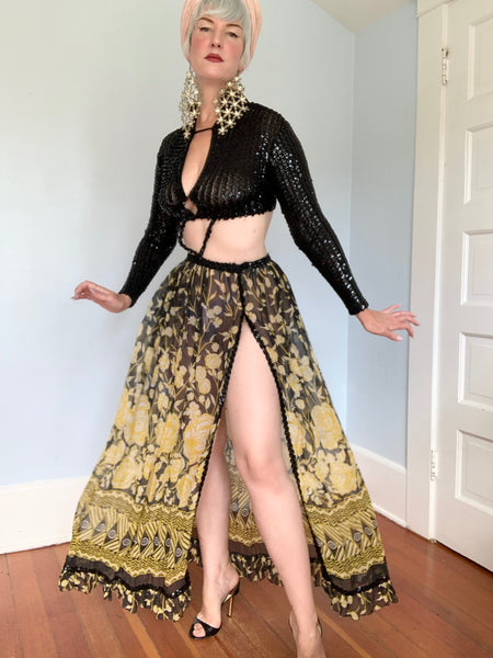 1960s Custom Made Las Vegas Showgirl Gown