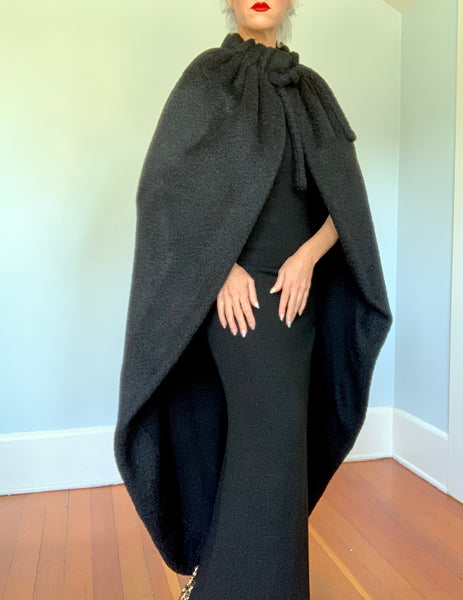 Documented Couture A/W 1964 “Yves Saint Laurent” Mohair Cocoon Cape