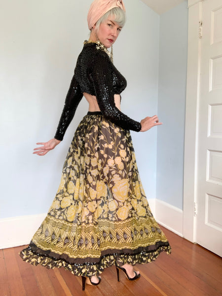 1960s Custom Made Las Vegas Showgirl Gown