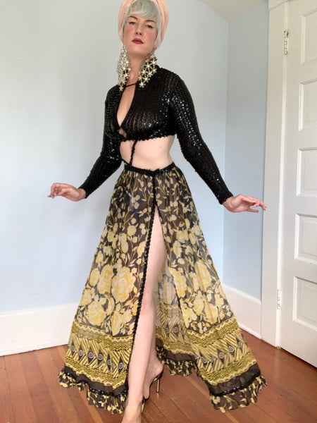 1960s Custom Made Las Vegas Showgirl Gown