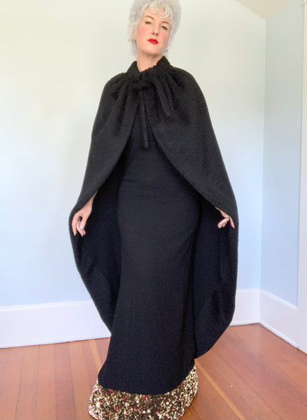 Documented Couture A/W 1964 “Yves Saint Laurent” Mohair Cocoon Cape