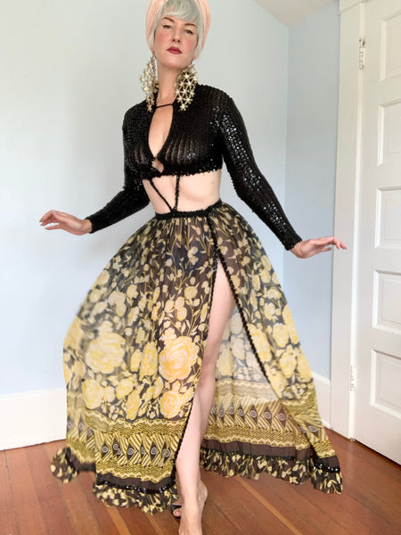 1960s Custom Made Las Vegas Showgirl Gown