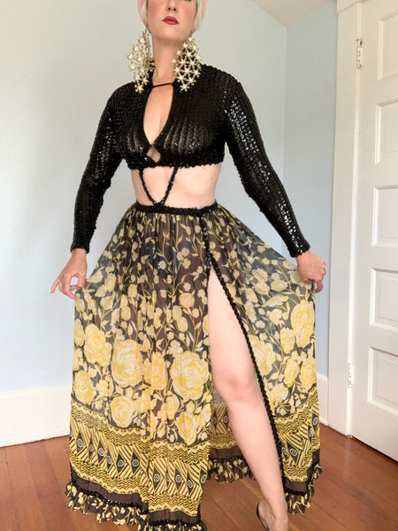 1960s Custom Made Las Vegas Showgirl Gown