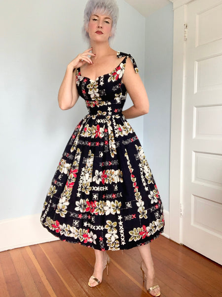 1950s “Surf n’ Sand” Hawaiian Cotton Sundress