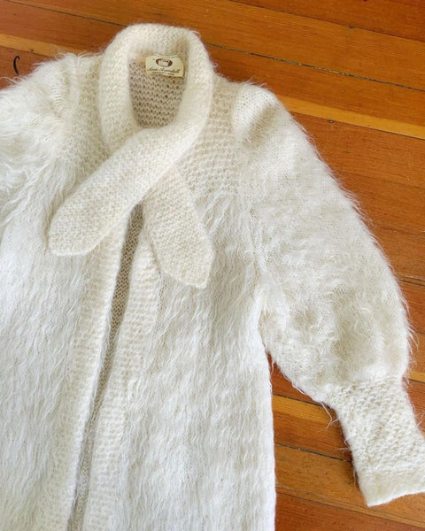 Couture Hand-knit Mohair Duster by “Ann Arundell”