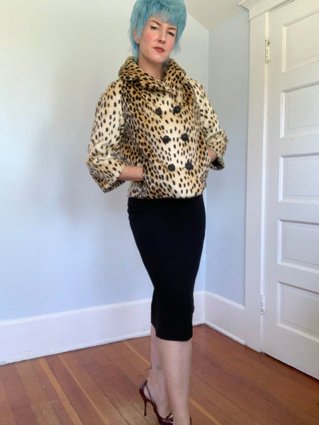 1950s Faux Cheetah Jacket