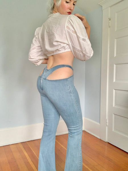Risqué 1990s Stretch Bellbottom Jeans