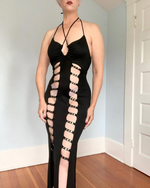 1970s Risque Cutout Maxi Dress by “Funky”