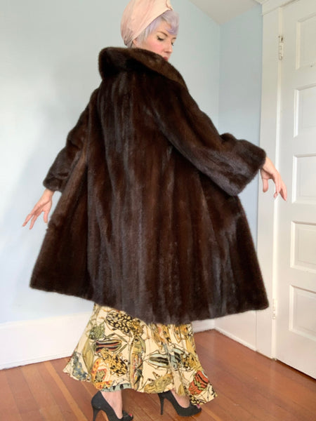 1940s Russian Sable Fur Swing Coat