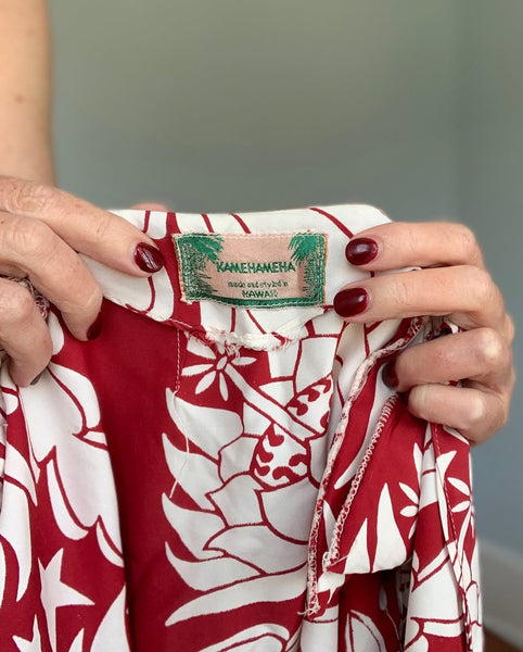 1940s “Kamehameha” Cold Rayon 3 Piece Ensemble