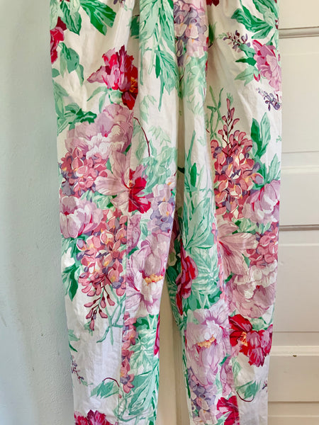 1980s “Karen Alexander” Floral Jumpsuit