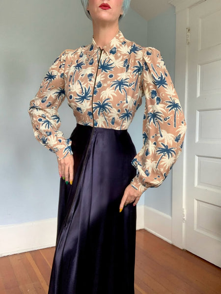 Rare 1930s Hawaiian Maxi Gown by “Lei Lani”