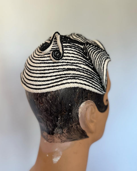 1950s “Schiaparelli” Spiderweb Cloche Hat
