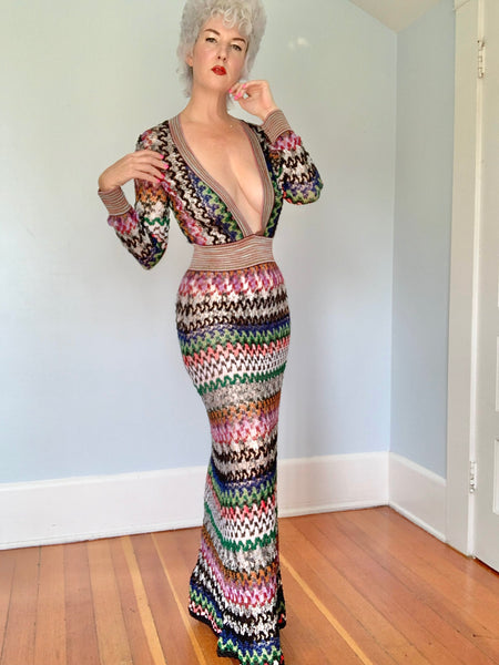 Missoni Metallic Crochet Maxi