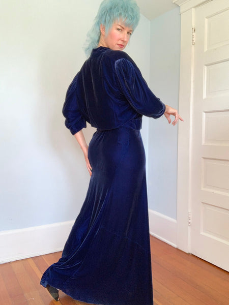1930s Silk Velvet 3 Piece Set
