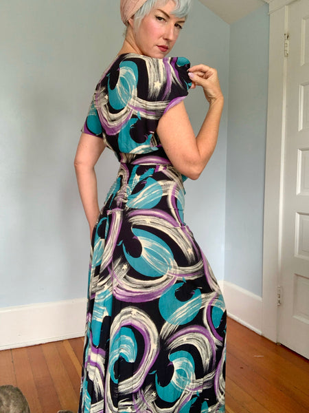 1940s “Cole of California” Celestial Print Cold Rayon Ensemble