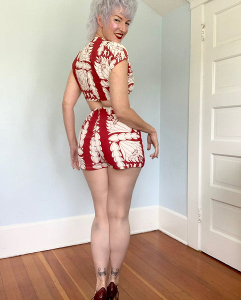 1940s “Kamehameha” Cold Rayon 3 Piece Ensemble