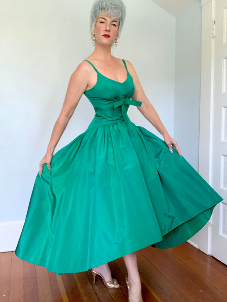 1950s Designer “Ursula” Silk Party Gown