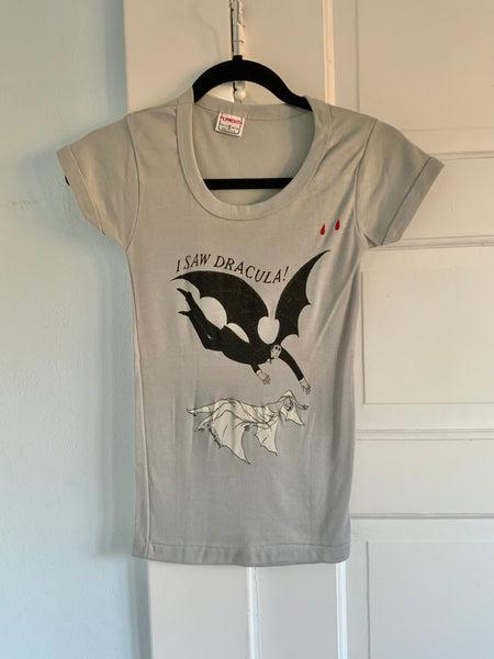 Deadstock 1977 “I Saw Dracula” Edward Gorey Sexy Fitted T-Shirt
