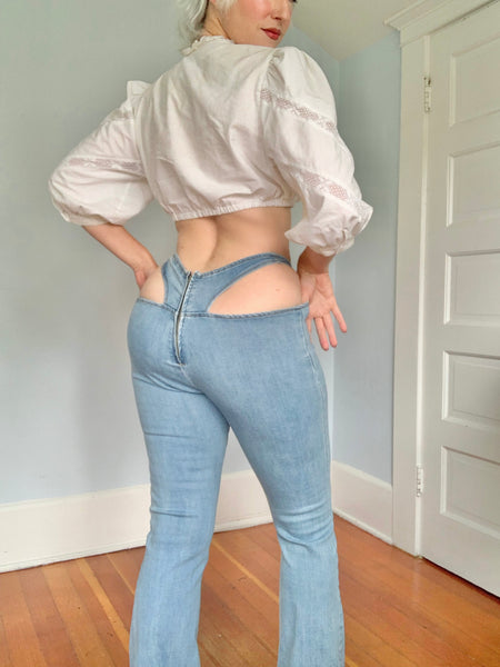 Risqué 1990s Stretch Bellbottom Jeans