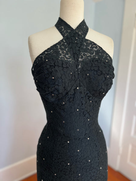1950s “House of Nines California” Lace Cocktail Dress