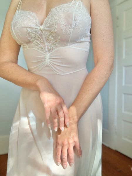 Late 1940s “Lucie Ann of Beverly Hills” for “Neiman Marcus” Bridal Peignoir Set