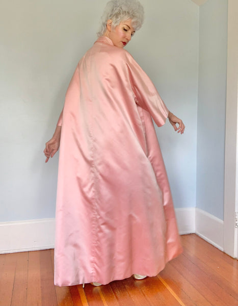 Barbie Pink 1960s Peau de Soie Silk Opera Coat for “I. Magnin”