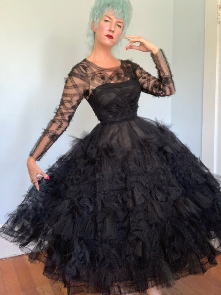Designer “Marchesa” Ruched Tulle Party Dress