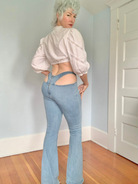 Risqué 1990s Stretch Bellbottom Jeans