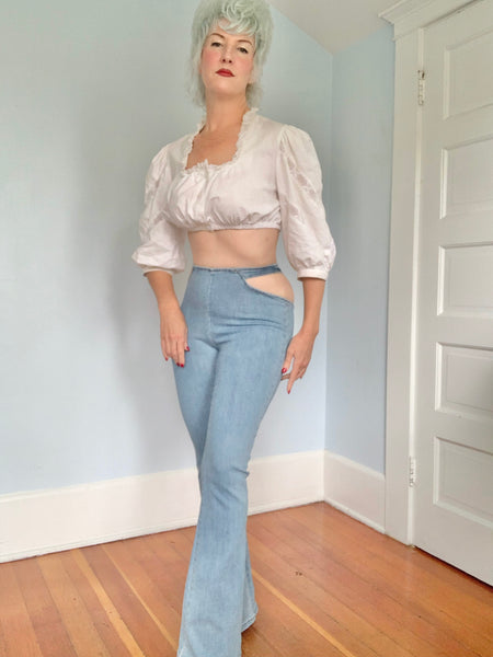Risqué 1990s Stretch Bellbottom Jeans