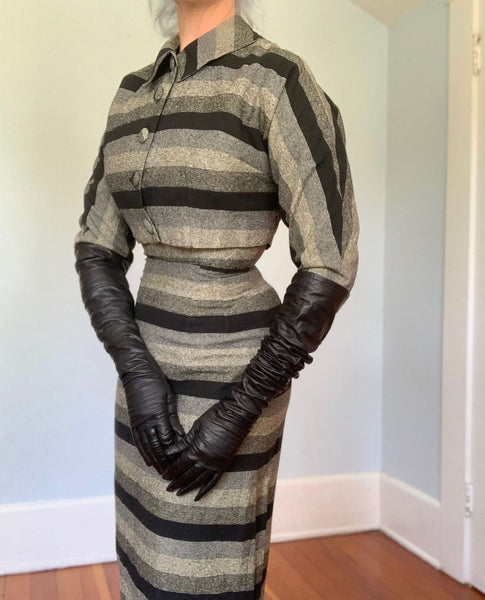 1950s Ombré Striped Cocktail Ensemble