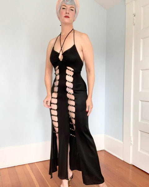 1970s Risque Cutout Maxi Dress by “Funky”