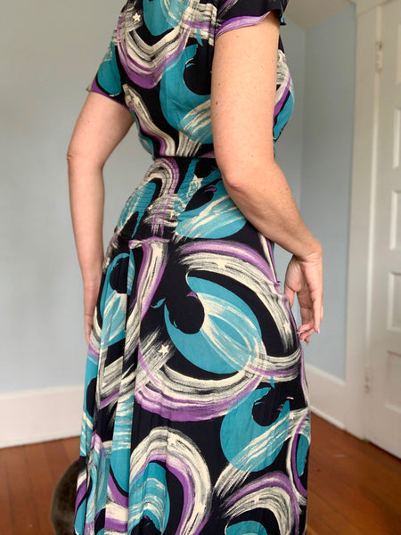 1940s “Cole of California” Celestial Print Cold Rayon Ensemble
