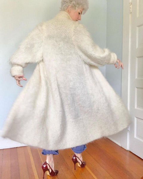 Couture Hand-knit Mohair Duster by “Ann Arundell”