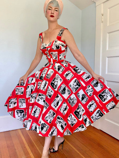 1950s “Royal Hawaiian” Crisp Cotton Sundress & Bolero