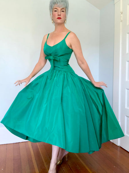 1950s Designer “Ursula” Silk Party Gown