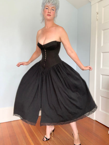 1980s “Betsey Johnson” Punk Label Bustier Dress