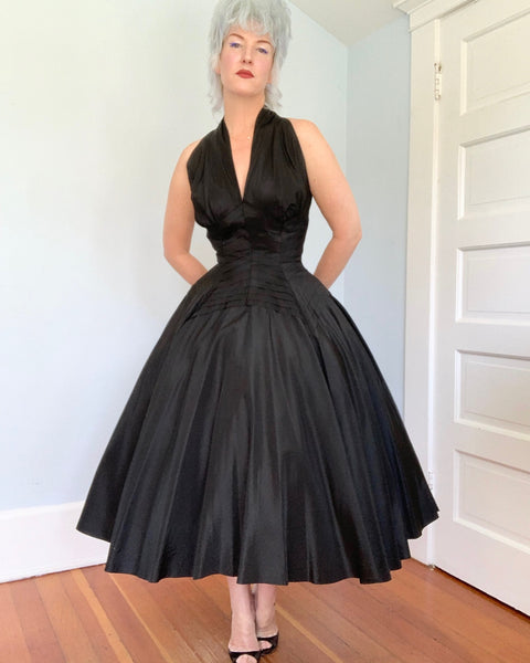 1950s “Suzy Perette” Matte Satin Party Dress