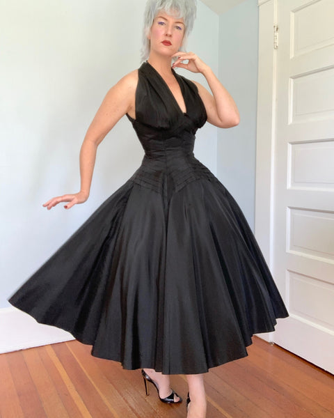1950s “Suzy Perette” Matte Satin Party Dress