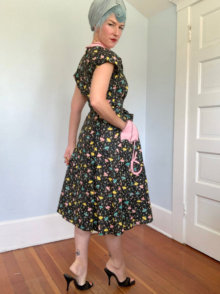 1940s Cotton Wrap Dress