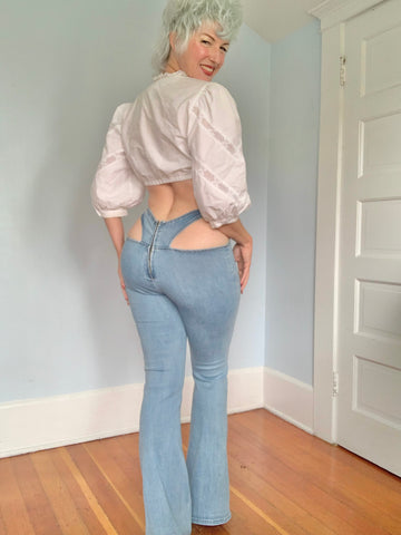 Risqué 1990s Stretch Bellbottom Jeans