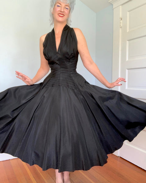 1950s “Suzy Perette” Matte Satin Party Dress