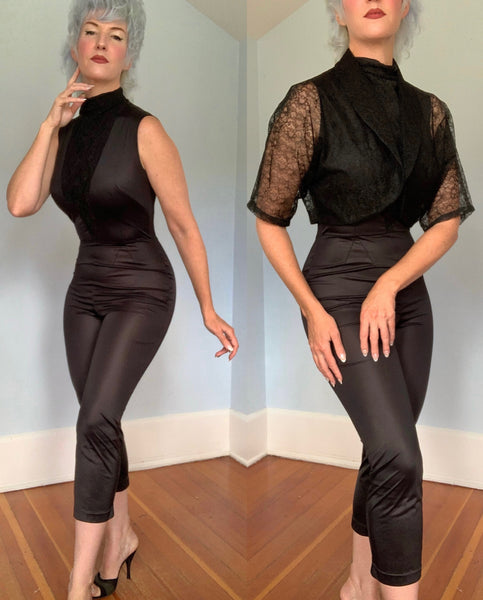 1960s Bad Girl Catsuit & Matching Lace Bolero