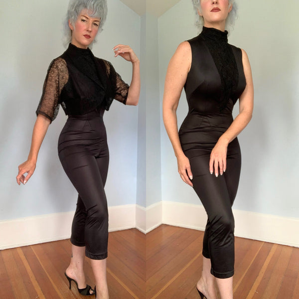 1960s Bad Girl Catsuit & Matching Lace Bolero
