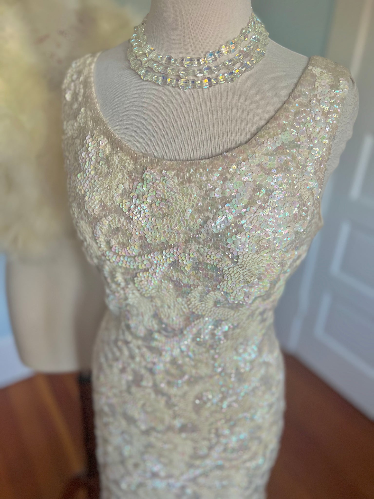 DEADSTOCK 1960s Sequined Wool Dress