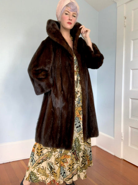 1940s Russian Sable Fur Swing Coat