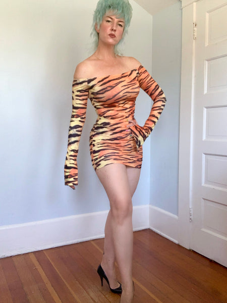 Y2K Tiger Mini Dress